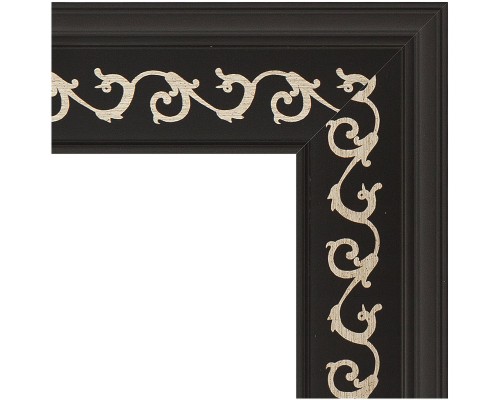 Зеркало Evoform Exclusive-G 169х95 BY 4397 с гравировкой в багетной раме - Черный ардеко 81 мм
