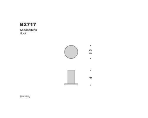 Крючок Colombo Design Basic Хром