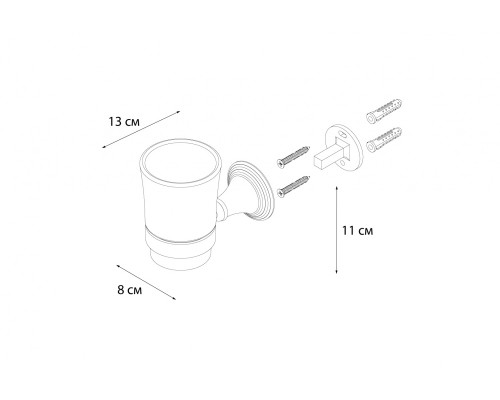 Подстаканник FIXSEN Luksor одинарный FX-71606B