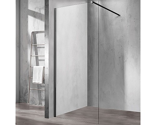 Душевая перегородка Vincea Walk-In 110 VSW-1H110CLB Черный матовый