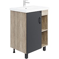 Тумба под раковину Onika Тимбер 60.01 106116 Серый матовый Дуб сонома