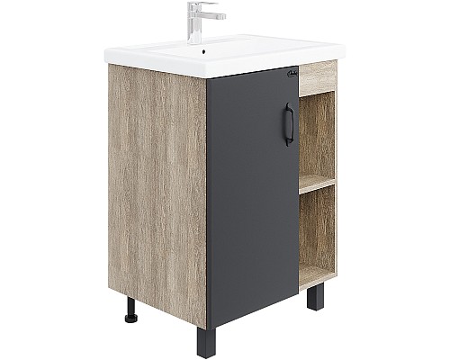 Тумба под раковину Onika Тимбер 60.01 106116 Серый матовый Дуб сонома