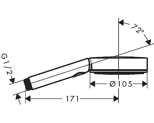 Ручной душ Hansgrohe Pulsify Select 24100670 Черный матовый