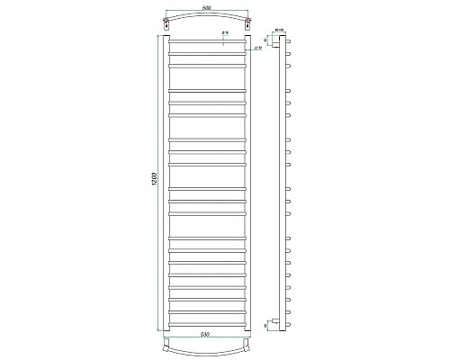 Полотенцесушитель ГРОТА CALMA 53/120