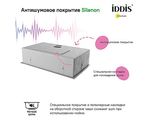 Кухонная мойка Iddis Edifice 74 EDI74S0i77 Сатин Кухонная мойка Iddis Edifice 74 EDI74S0i77 Сатин