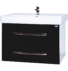 Тумба под раковину Bellezza Рокко 80 4635313670044 подвесная Черная Белая