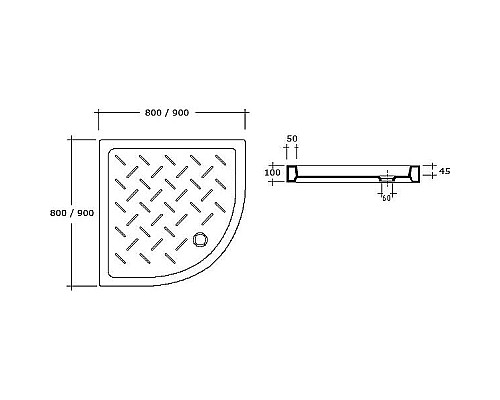 Керамический душевой поддон RGW CER CR/R-088 80x80 19170488-01 Белый