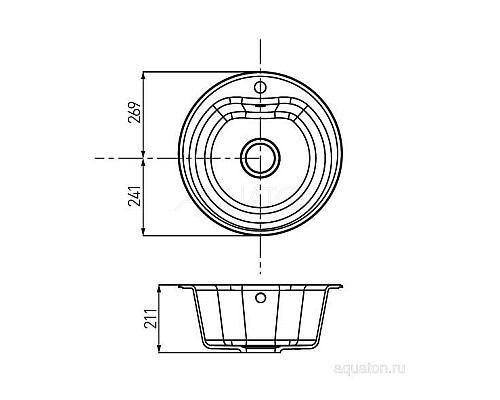 Раковина Смайл 50 1WH207781 Aquaton 1WH207781
