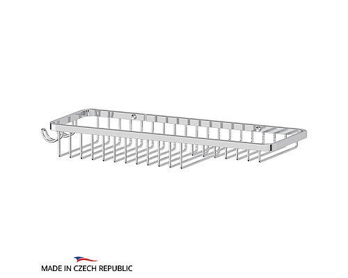 Полочка-решетка с крючками и мыльницей (хром) FBS RYN 024 28 см