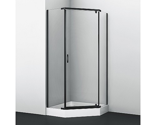 Душевой уголок WasserKRAFT Wiese 90x90 84P11 профиль Черный матовый стекло прозрачное Душевой уголок WasserKRAFT Wiese 90x90 84P11 профиль Черный матовый стекло прозрачное