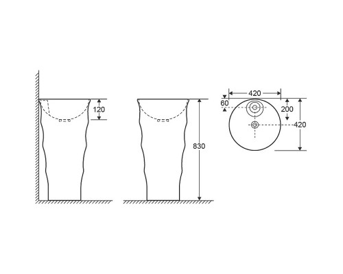 Раковина Cerutti SPA Marco 42 CT7833 Белая