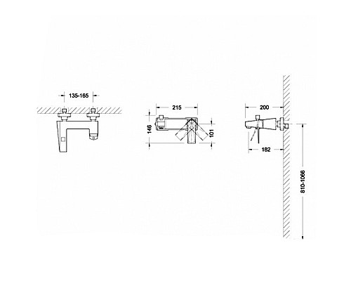 Смеситель для ванны Bravat Iceberg F676110G-01 Золото