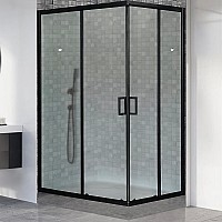 Душевой уголок Royal Bath HPD 110х80 RB8110HPD-C-BL профиль Черный стекло матовое