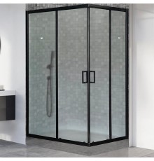 Душевой уголок Royal Bath HPD 110х80 профиль Черный стекло матовое