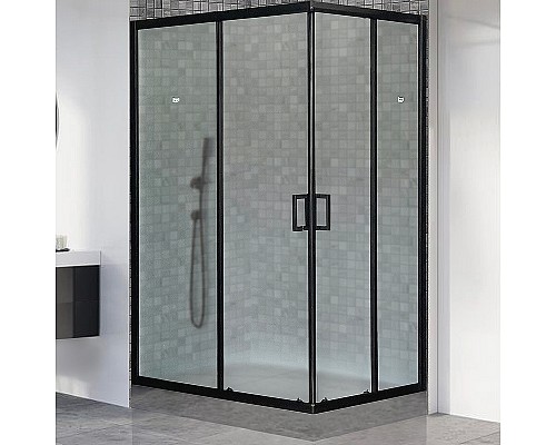 Душевой уголок Royal Bath HPD 110х80 RB8110HPD-C-BL профиль Черный стекло матовое