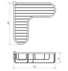 Полка корзина Migliore Complementi 22060 угловая Медь