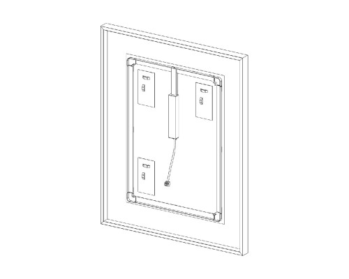 Зеркало Evoform Ledside 140х60 Сталь