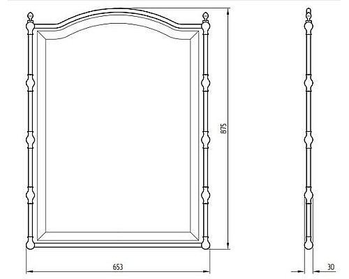 Зеркало Migliore Mirella 65 17361 Медь