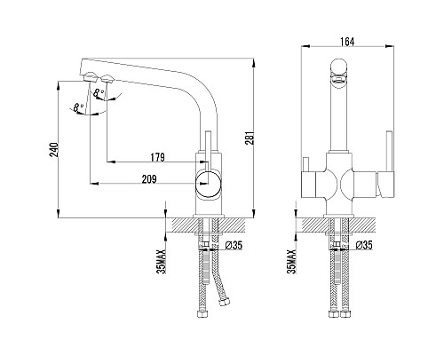 Смеситель для кухни Lemark Comfort LM3061PBG Бежевый