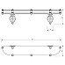 Стеклянная полка Migliore Elisabetta 17003 Бронза