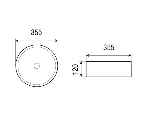 Раковина-чаша Azario 36 AZ-3134 Белая глянцевая