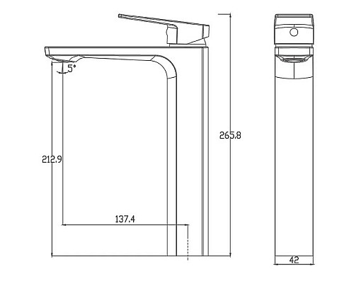 Смеситель для раковины Haiba HB11810 Хром