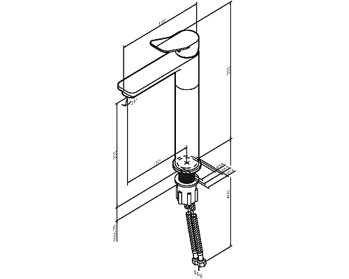 Смеситель для раковины AM.PM X-Joy F85A92022 Черный матовый