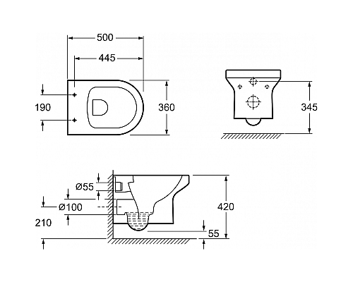 Унитаз Jacob Delafon Elite EDX114RU-00 подвесной с сиденьем Микролифт