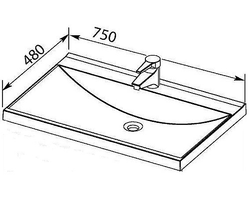 Раковина Aquanet Нота 75 281221 Белая