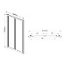 Душевая дверь Vincea Garda 90 VDB-1G900CL профиль Хром стекло прозрачное