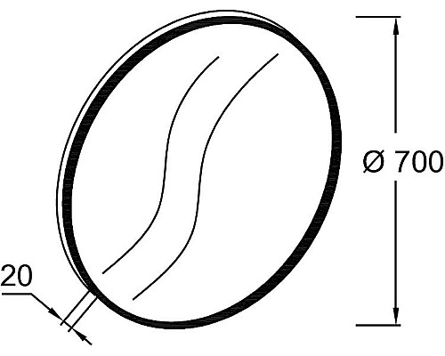 Зеркало Jacob Delafon Odeon Rive Gauche 70 EB1177-CPR Медь