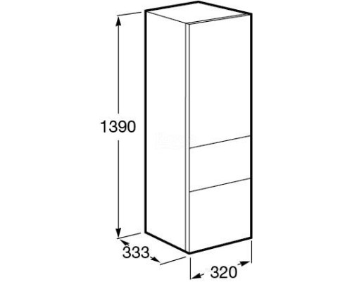 Шкаф - колонна Roca Ronda R ZRU9303006 белый матовый/бетон 