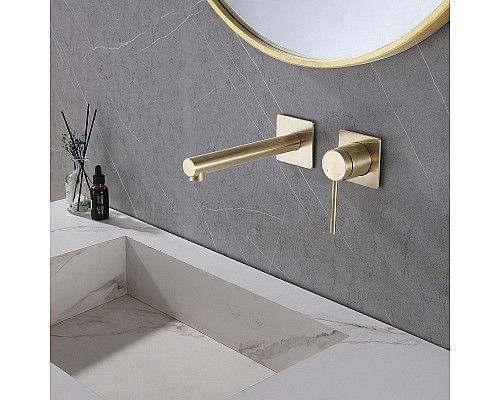 Смеситель для раковины Abber Emotion AF8812G Золото матовое