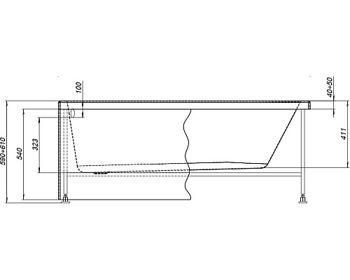 Каркас сварной для акриловой ванны Aquanet Light 150x70