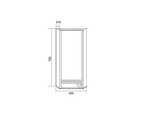 Подвесной шкаф 1MarKa Story 42П R У99318 угловой Белый глянец