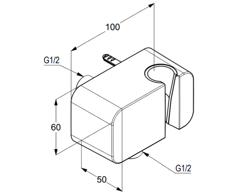 Шланговое подключение Kludi A-Qa 6556005-00 Хром