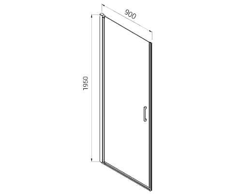 Душевая дверь Vincea Alpha 90 VDP-3AL900MT профиль Хром стекло текстурное