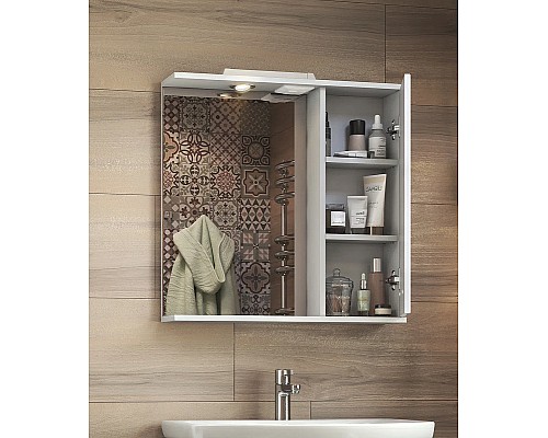 Зеркало со шкафом Vigo Diana 70 R z.DIA.70.R.El с подсветкой Белое