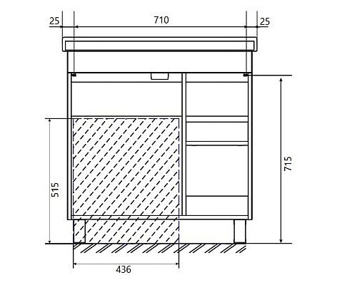 Тумба под раковину 1MarKa Gaula 80Н У92516 White