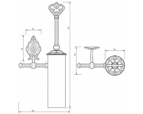 Ершик для унитаза Migliore Elisabetta 17064 Золото