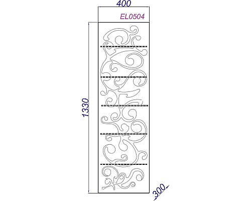 Шкаф пенал Clarberg Elegance 40 EL0504 подвесной Белый