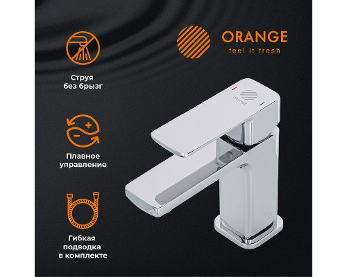 Смеситель для раковины Orange Plito Хром
