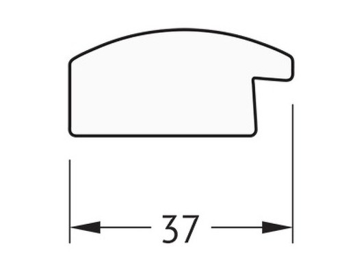 Зеркало Evoform Definite 46х36 BY 1335 в багетной раме - Черный дуб 37 мм