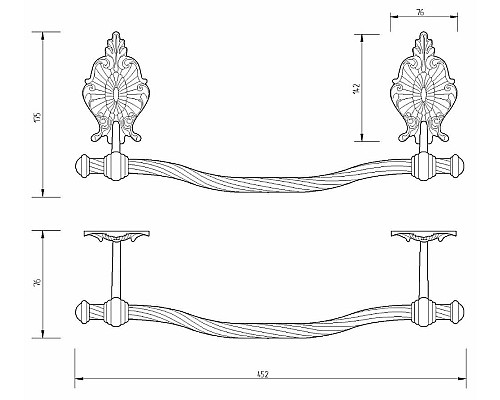 Полотенцедержатель Migliore Elisabetta 17004 Бронза Полотенцедержатель Migliore Elisabetta 17004 Бронза