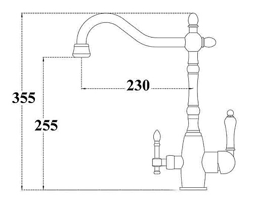 Смеситель для кухонной мойки ZORG Sanitary ZR 312 YF-33-SATIN