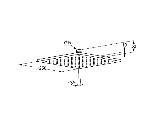 Верхний душ Kludi A-QA 6442505-00 Хром