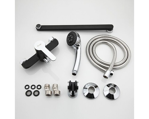 Смеситель для ванны Frap H42 F2242 универсальный Черный матовый Хром