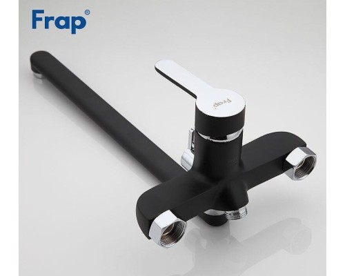 Смеситель для ванны Frap H42 F2242 универсальный Черный матовый Хром