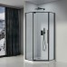 Душевой уголок Black&White Stellar Wind S815 BC 90x90 Черный матовый