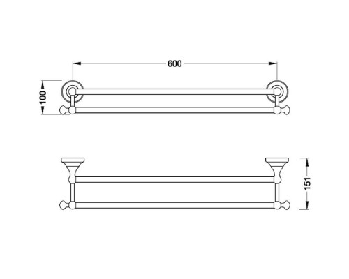 Держатель для полотенец Schein Saine Gold 7053040VF Золото